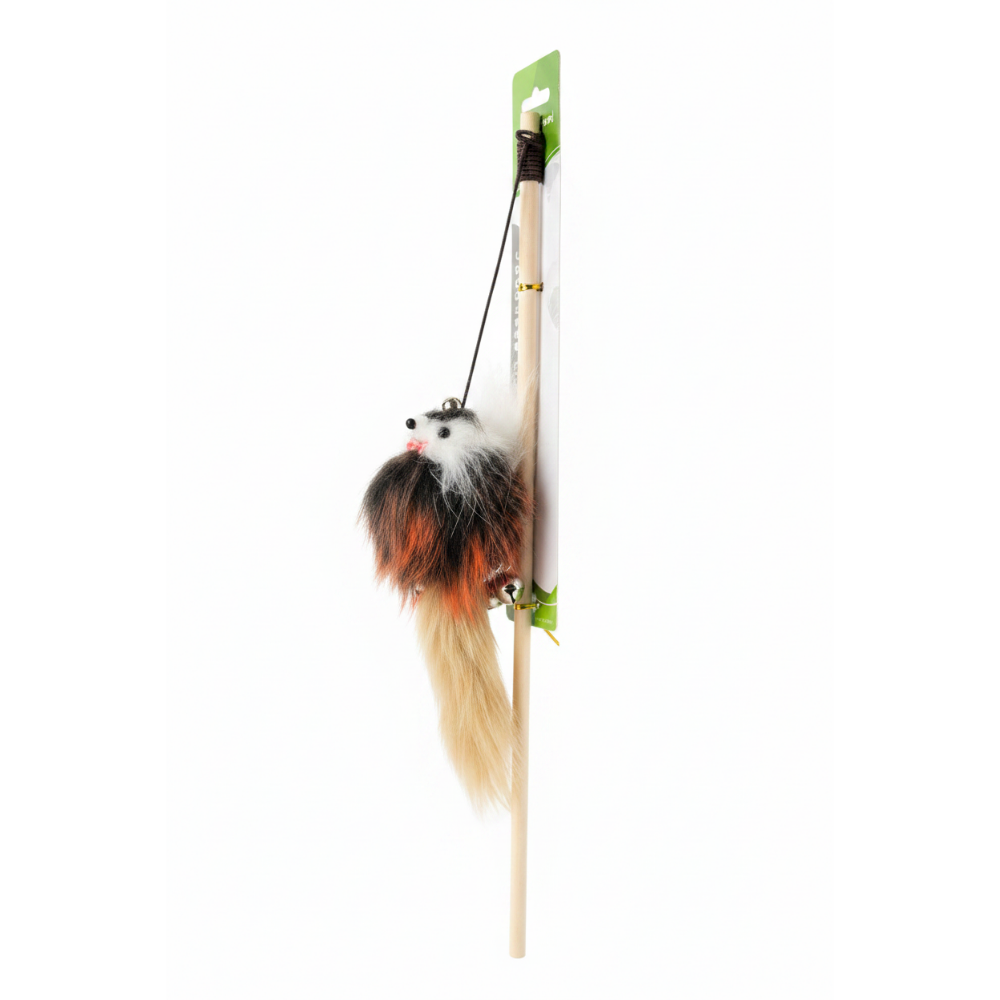 Cat Toy Wand Multicolor Mouse