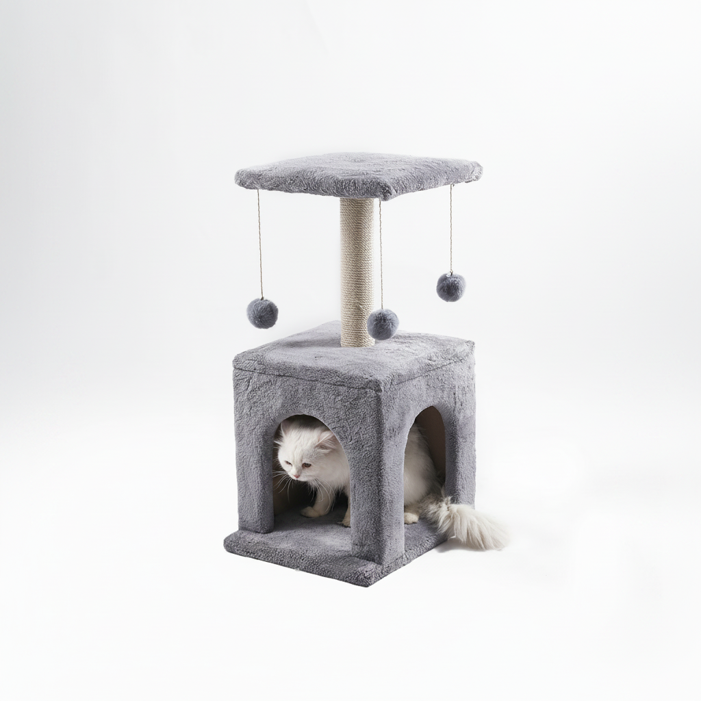Cat Tree Beige Angle