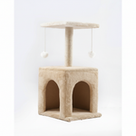 Cat Tree Beige Cave Close-up