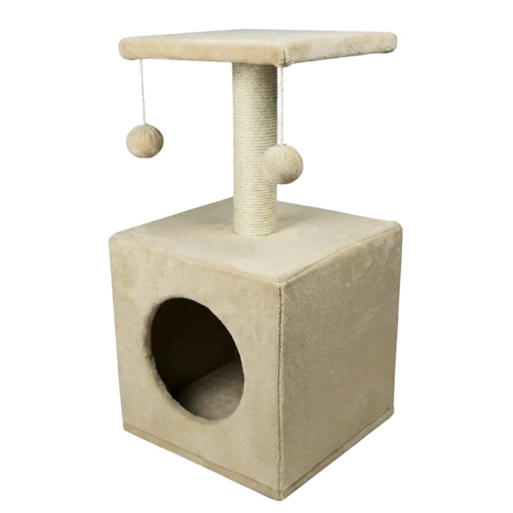 Cat Tree Beige Side Angle