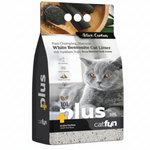 Catfun Plus Active Carbon 10L cat litter on white background