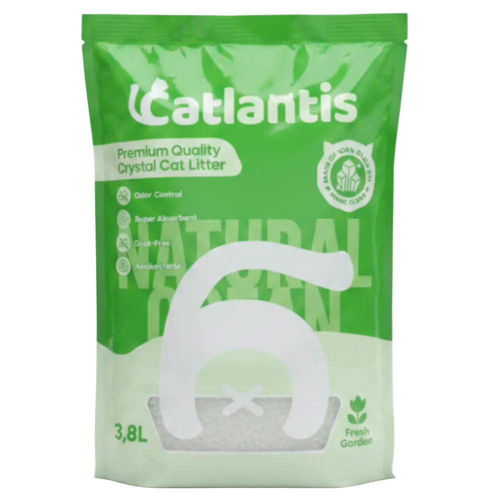 Catlantis cat litter packaging on a white background