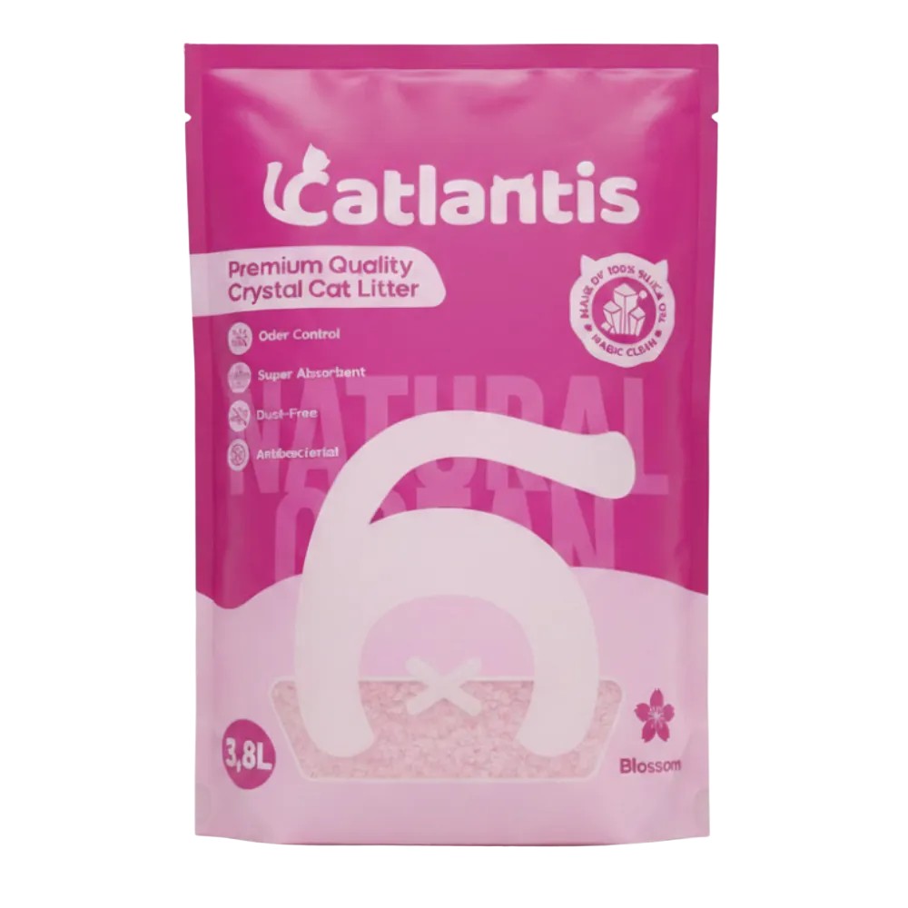 Catlantis cat litter packaging on a white background