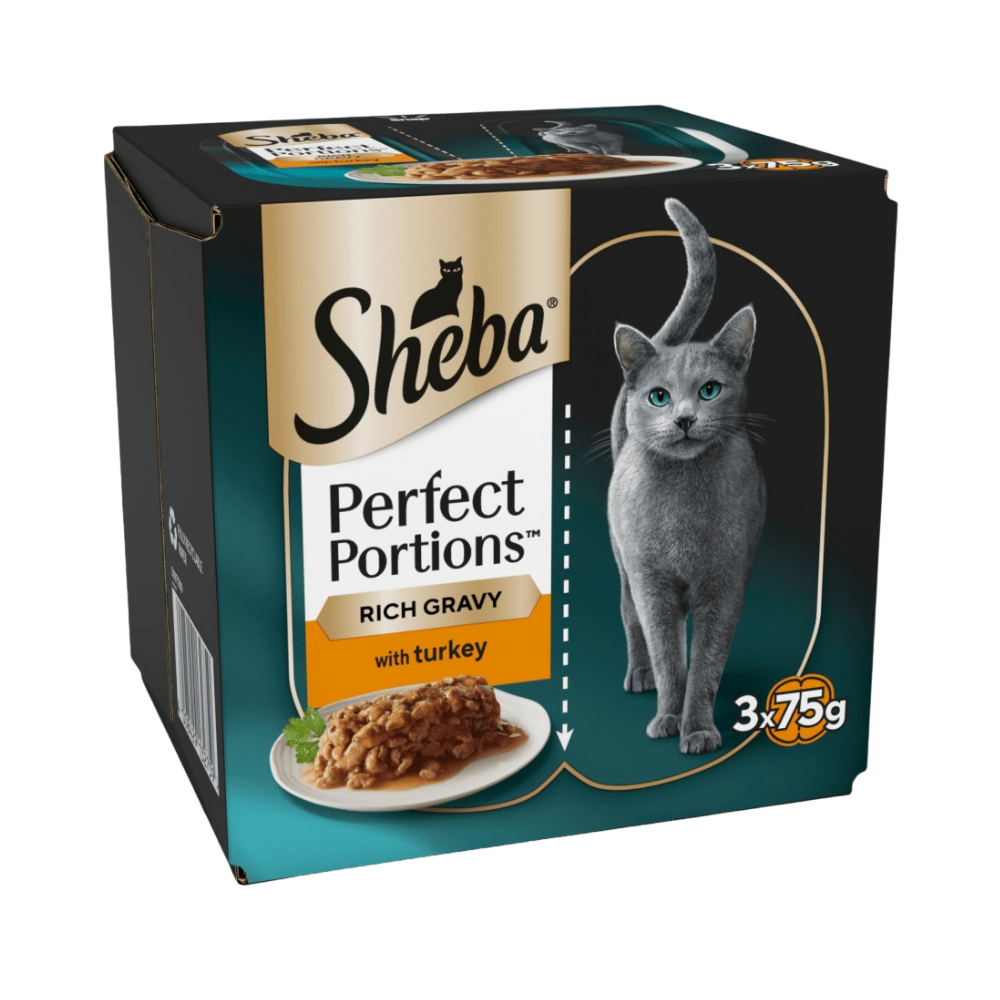 Sheba Perfect Portions Rich Gravy with Turkey 3*75g