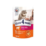 Club 4 Paws Pouch with Veal in Jelly for Adult Cats 100 gr.
