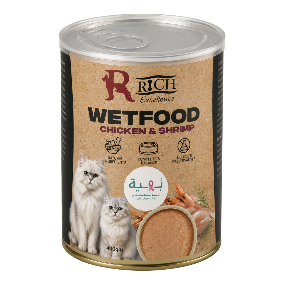 Rich Excellence Cat Wet Food Chicken & Shrimp Can 400g