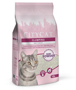 CITYCAT Clumping Cat Litter Baby Powder Scent - 10L.