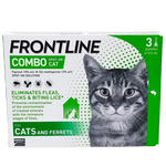 Frontline Combo Spot-On for cats packaging with a cat's face on a white background