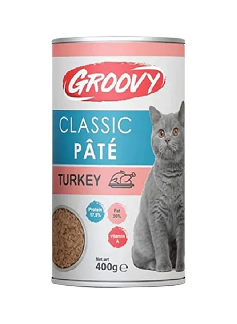 Groovy Wet Food For Cats Classic pate turkey 400g.