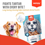 Wanpy Treat For Adult Dog Chewy Triple Chunk Kabobs Chicken , Duck & Lamb 100 g