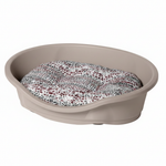 Dog Bed with Snake Print Cushion