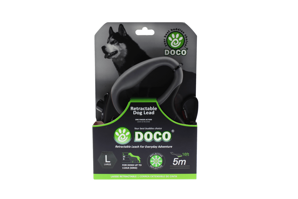 DOCO® ALL DAY ADVENTURE RETRACTABLE DOG LEASH.