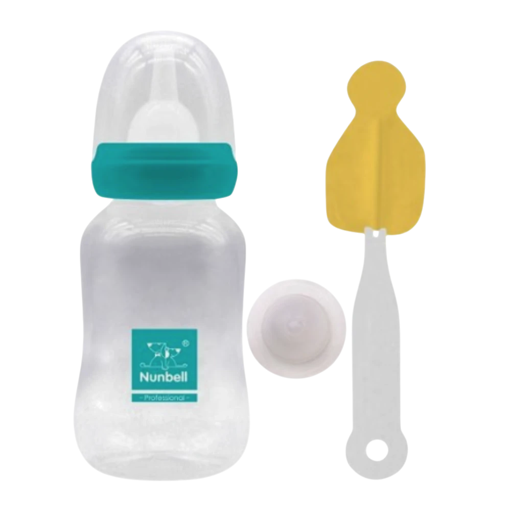 Nunbell baby bottle with accessories on a white background