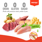 Wanpy Treat For Adult Dog Chewy Puff Sticks Chicken 100 g