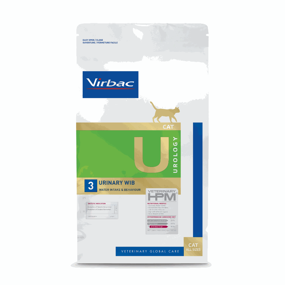 Virbac cat food package on a white background