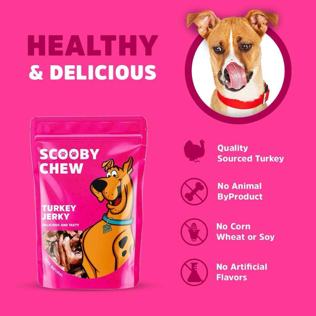 Scooby Chew Turkey JerkyDog Treats 120 gr.
