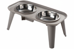 Elevated Dog Feeder - Light Gray Warm Tone