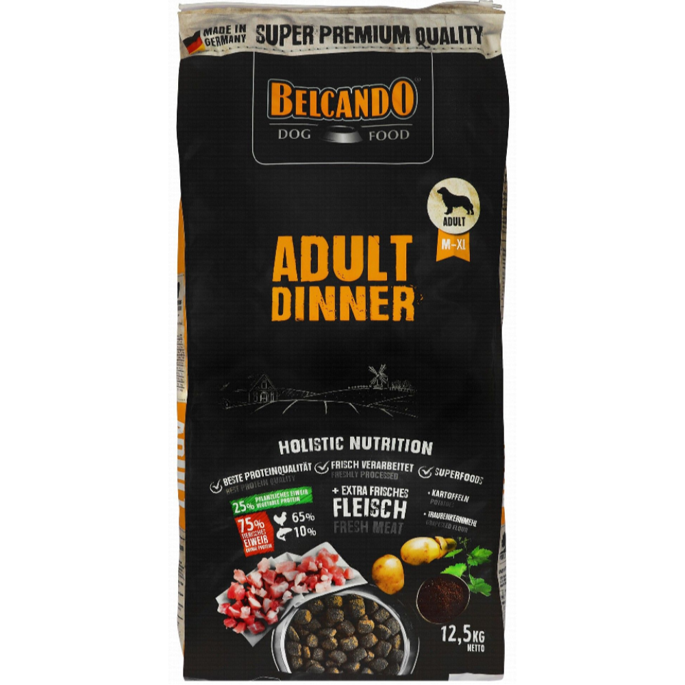 Belcando Adult dinner Dog Dry Food M-XL 12.5 kg.