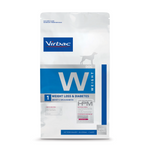 Bag of Virbac dog food for weight loss and diabetes on a white background