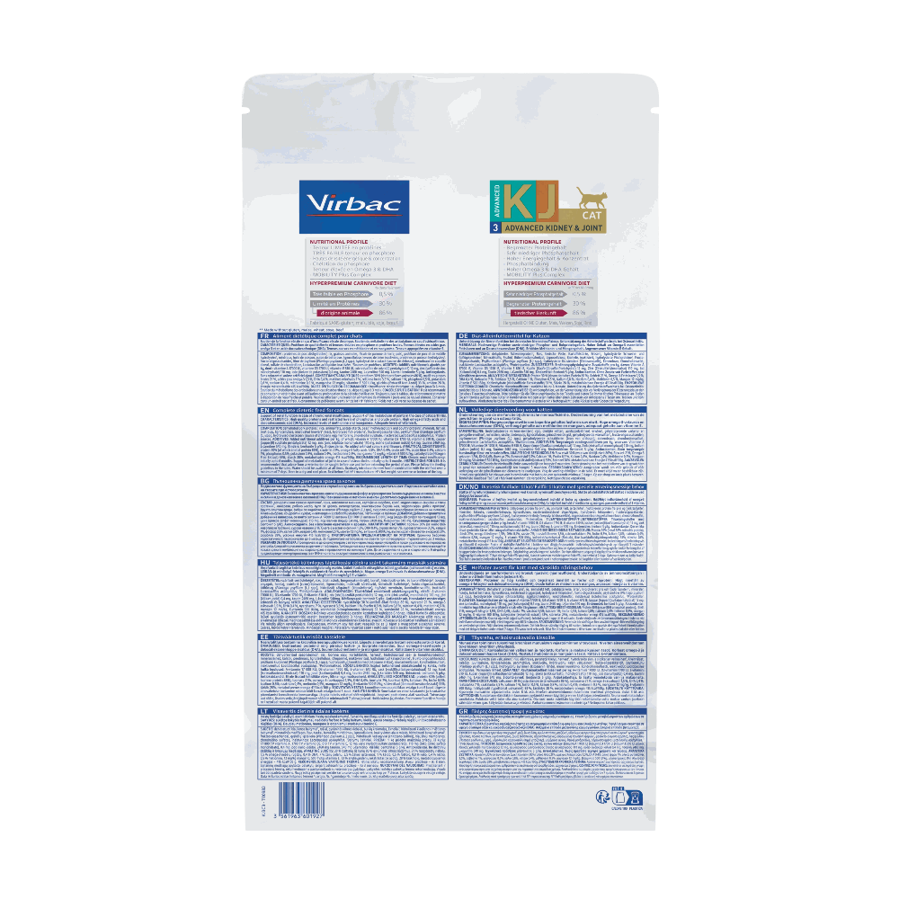 White packaging with blue text and Virbac logo on a white background