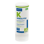 Sebolytic shampoo bottle with Virbac logo on a white background