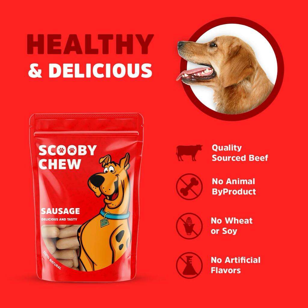 Scooby Chew Sausage Dog Treats 120 gr.