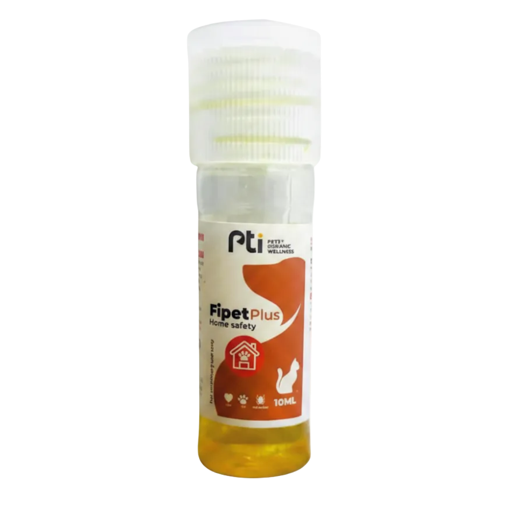 Fipet Plus bottle with PTI logo on a white background