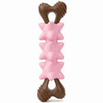 Fish-shaped pet chew toy pink standing