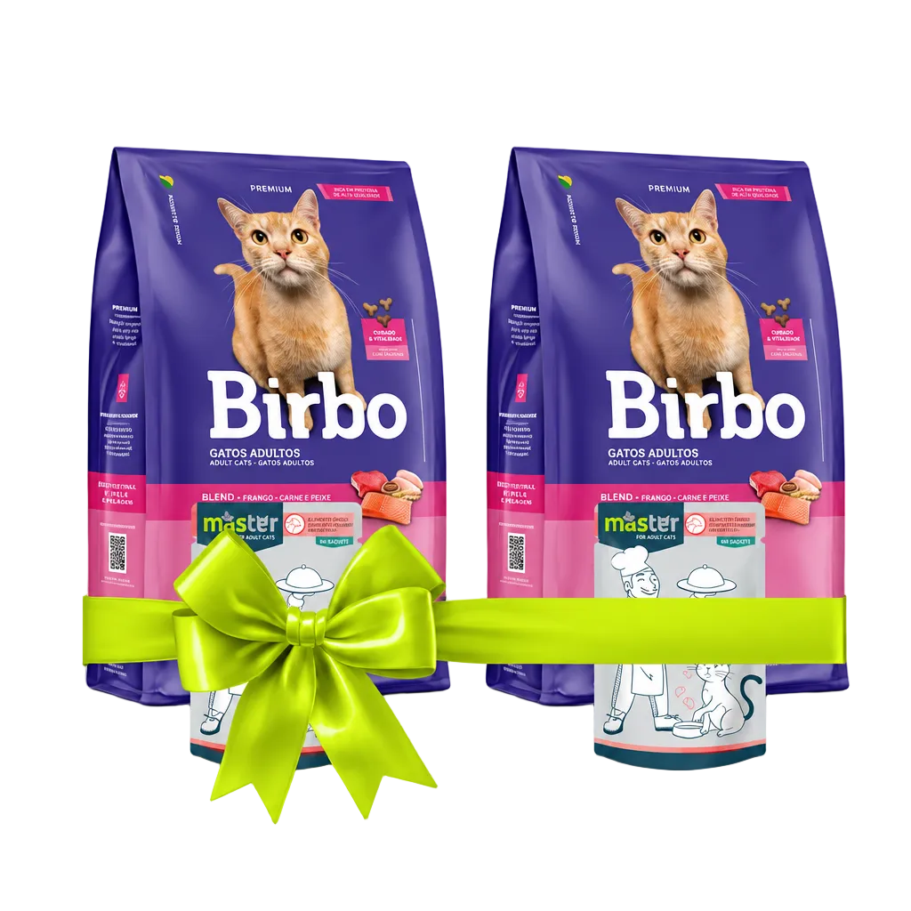 2 Pack Birbo Cat Food Chicken, Beef & Fish 1Kg + 2 Pouch Master Meat in Sauce 80g Petfast.shop Birbo Bundles Cat Dry Food Exclude Food Wet Food petfast.shop EgyptDefault Title 600.00