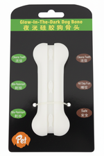 Glow-In-The-Dark Dog Bone - White