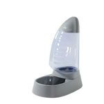 Gray pet feeder on a white background