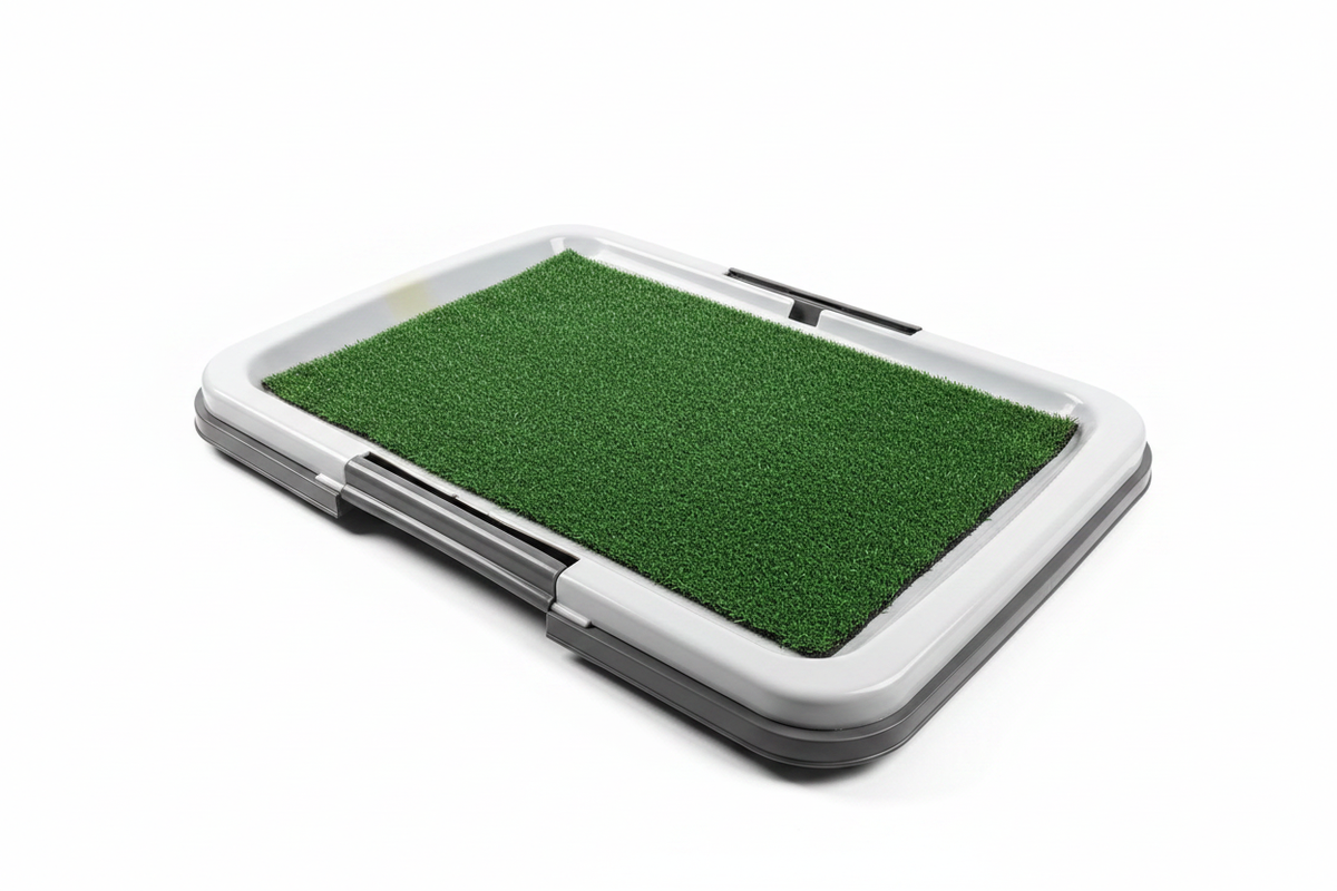 Gray Pet Potty Tray - Front Angle