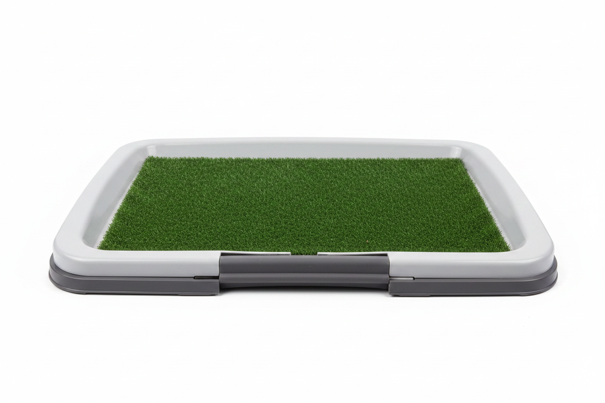 Gray Pet Potty Tray - Front Straight