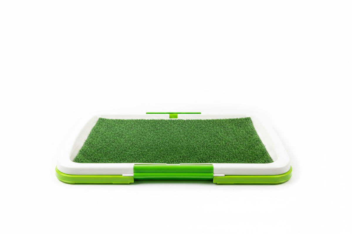 Green Pet Potty Tray - Front Straight