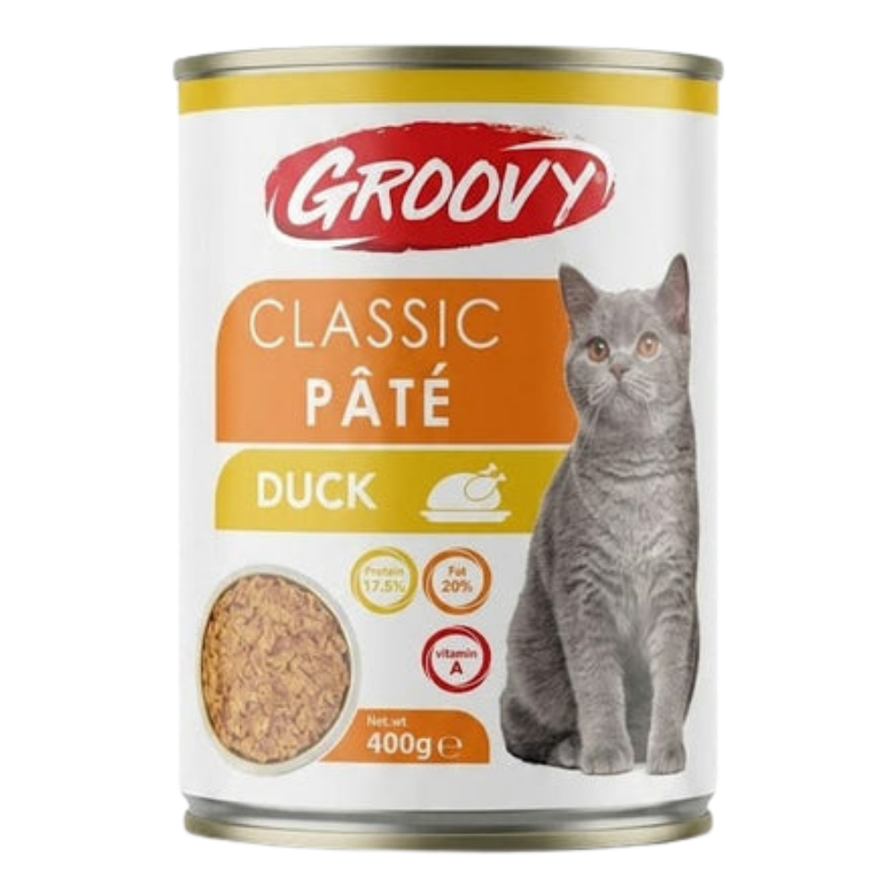 Groovy Wet Food for Cats Classic Pate Duck 400g Petfast.shop Groovy Cat Egypt Brand Food Wet Food petfast.shop Egypt PGR5931S Default Title 48.00