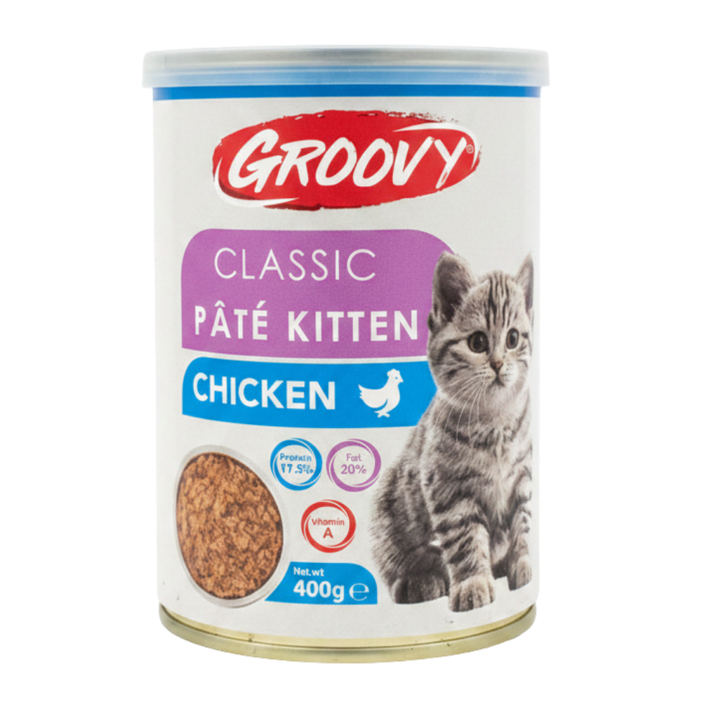 Groovy Wet Food for Kitten Classic Pate Chicken 400g Petfast.shop Groovy Cat Egypt Brand Food Kitten Wet Food petfast.shop Egypt PGR5934S Default Title 50.00
