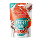 Package of Crystal Kitty freeze-dried treats for cats on a white background