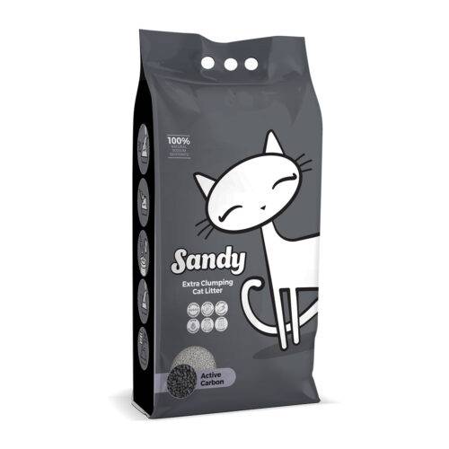 SANDY CAT LITTER EXTRA CLUMPING ACTIVE CARBON 10 KG.