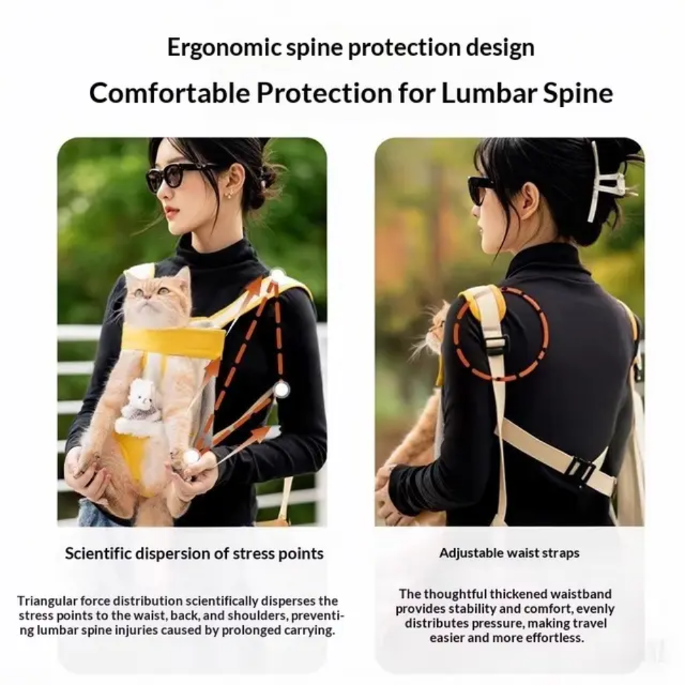 Front-Pack Pet Carrier Backpack for Small Cat & Dog