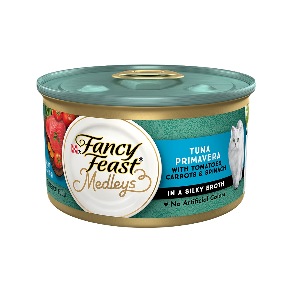 Fancy Feast Medleys Tuna Primavera with Tomatoes, Carrots & Spinach Cat Wet Food85g