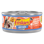 Friskies Shreds Chicken & Salmon Dinner In Gravy Wet Cat Food 156 g