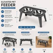 Raised Dog Double Bowl Stand 2