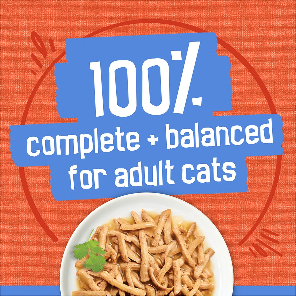 Friskies Shreds Chicken & Salmon Dinner In Gravy Wet Cat Food 156 g