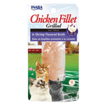 INABA Chicken Fillet Grilled cat treat package with cats on a grassy background