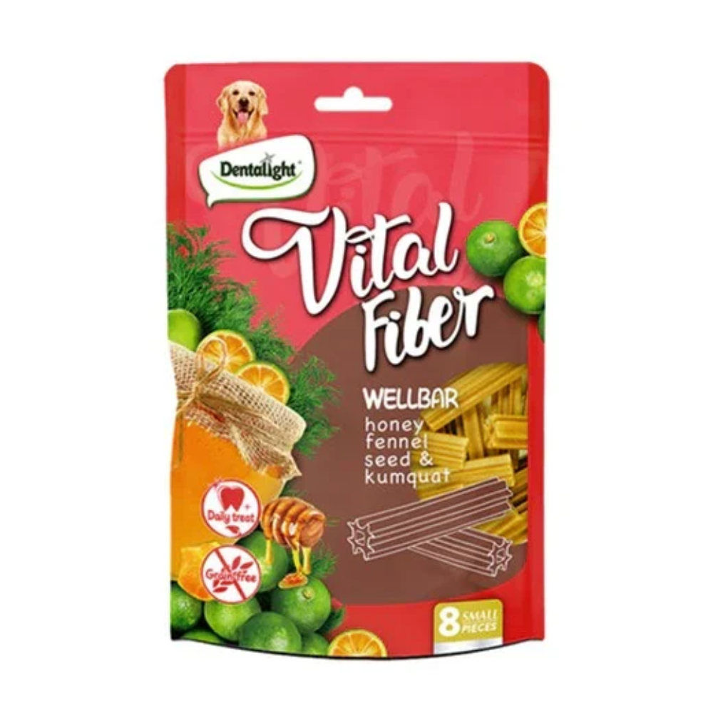 Dentalight Vital Fiber Honey Fennel Seed & Kumquat 8 Small Pieces Petfast.shop Dentalight Chewy Treat Dog Exclusive Treats petfast.shop Egypt PDE5942S Brush 250.00