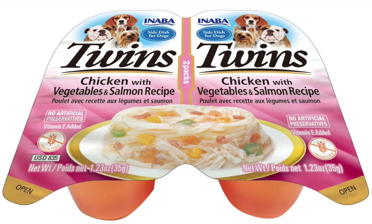 Twins Chicken with Vegetables & Salmon for dogs 80g.