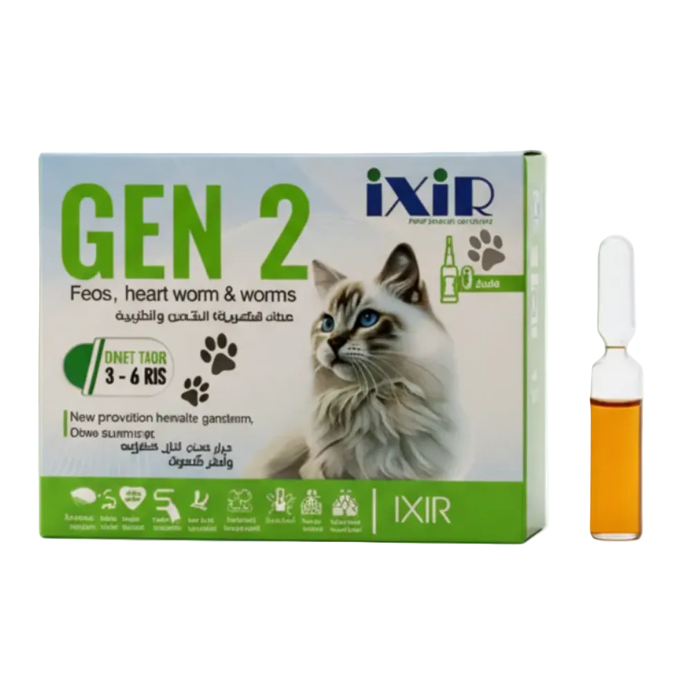 Ixir Gen 2 Fleas , Heart Worm & Worms For Cats 1 Ampoule Petfast.shop Ixir Cat Pharmacy petfast.shop EgyptDefault Title 150.00