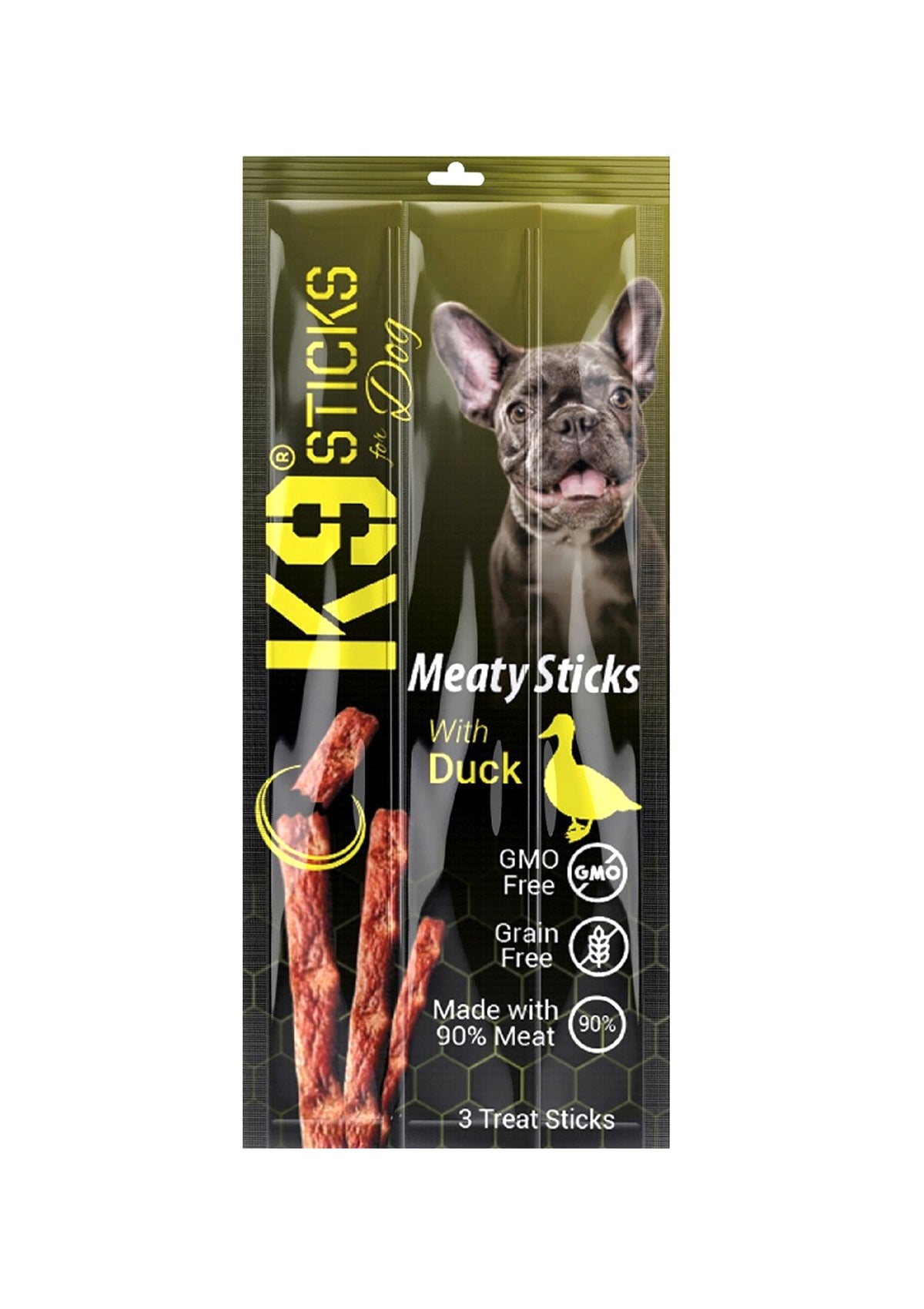 K9 Meaty Sticks Dog Treats - Pack of 3 (Lamb - Turkey - Tuna & Shrimp - Chicken & Liver - Duck).