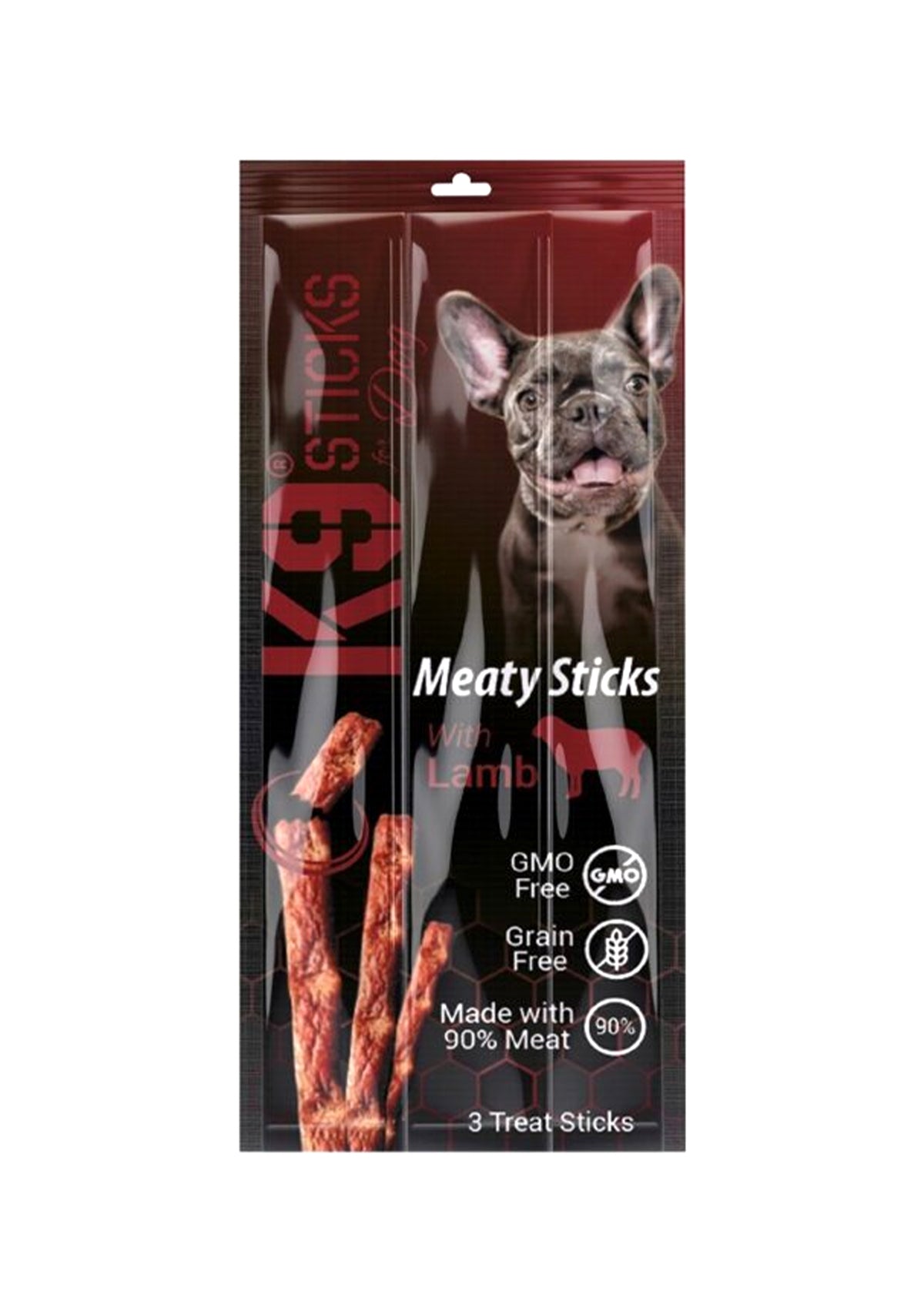 K9 Meaty Sticks Dog Treats - Pack of 3 (Lamb - Turkey - Tuna & Shrimp - Chicken & Liver - Duck).