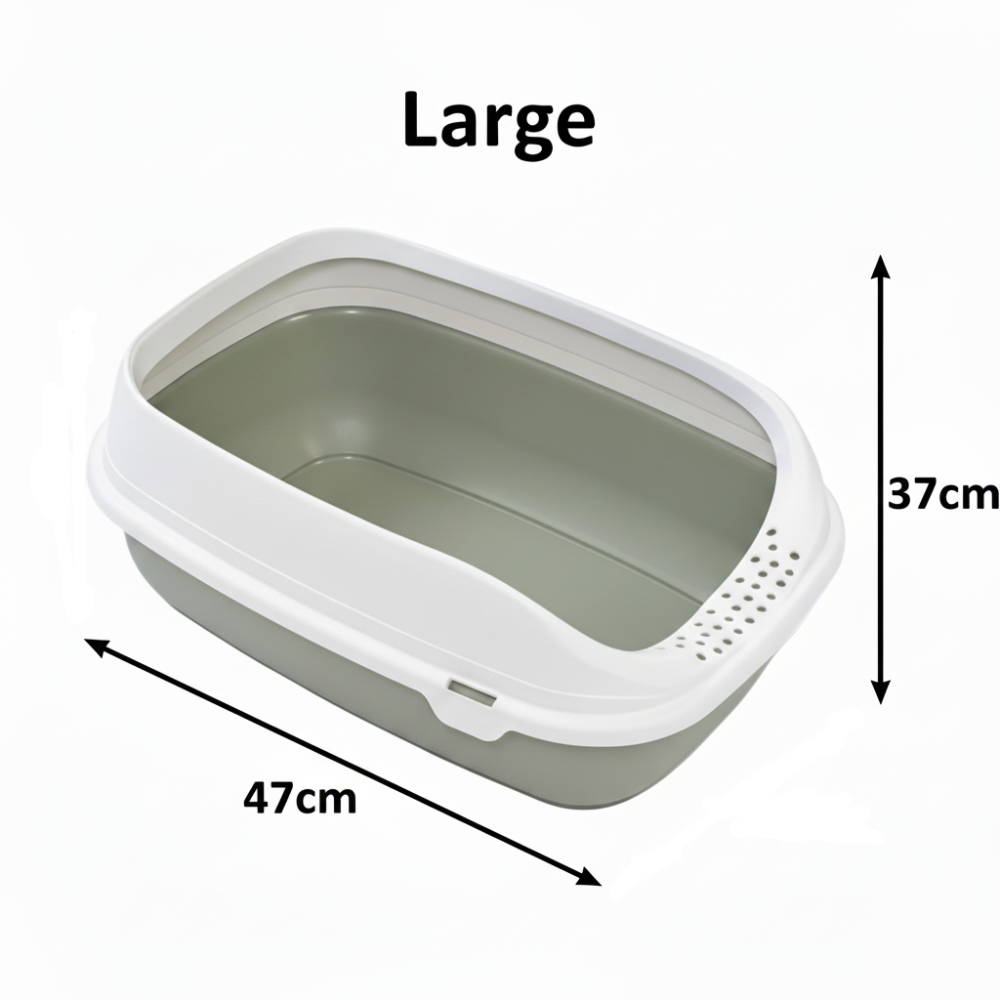 Large litter box with updated bottom dimension